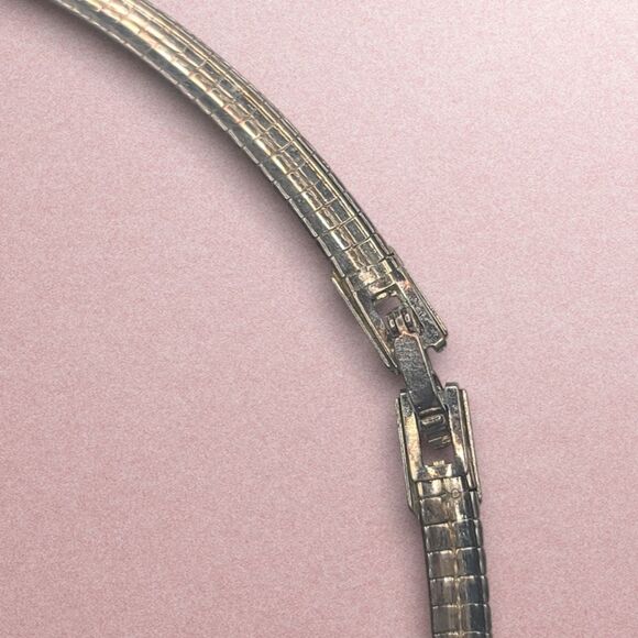 VTG Signed MJ Marie Jennifer Silver Tone Green Stone Pendant Necklace Earrings - Picture 10 of 12